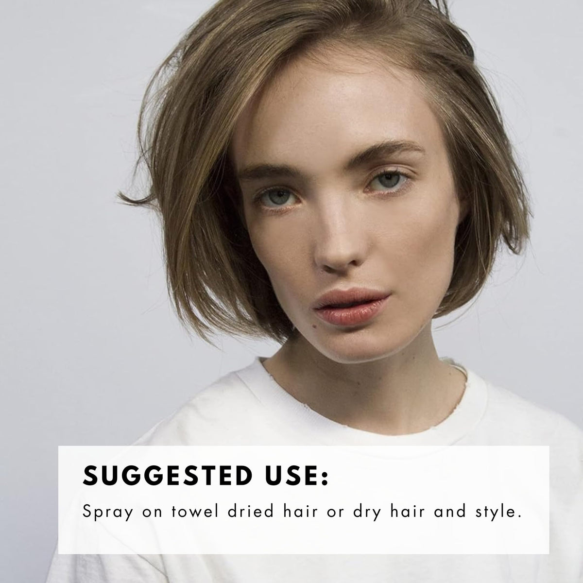 R+Co close-up of hair texture after spray for visible separation