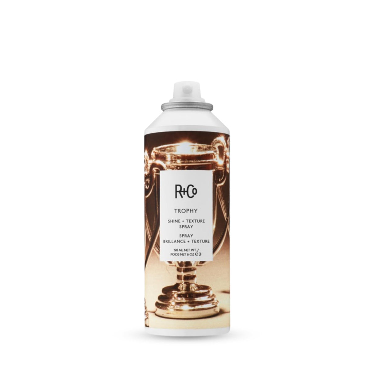 R+Co bottle front packaging showing label and premium design benefits