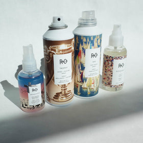 R+Co ingredients label close-up highlighting lightweight formulation