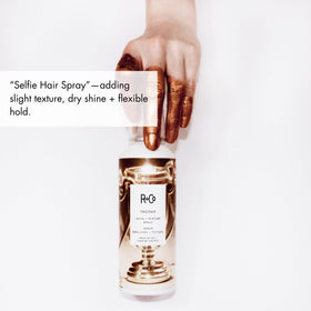 R+Co styled model in lifestyle setting demonstrating salon-level finish