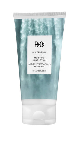 R+Co Waterfall front bottle showing product and logo for quick identification and shelf appeal
