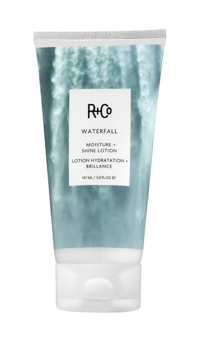 R+Co Waterfall front bottle showing product and logo for quick identification and shelf appeal