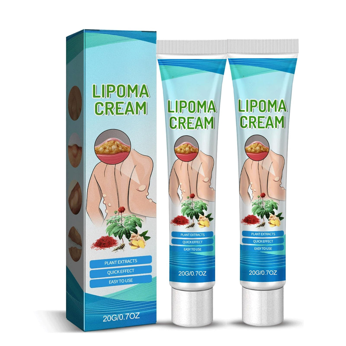 RCSCBC cream front tube showing compact portable design and deep moisturizing benefit