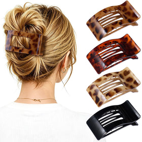 RDUQM front packaging showing four flat hair clips and colors, adds convenience
