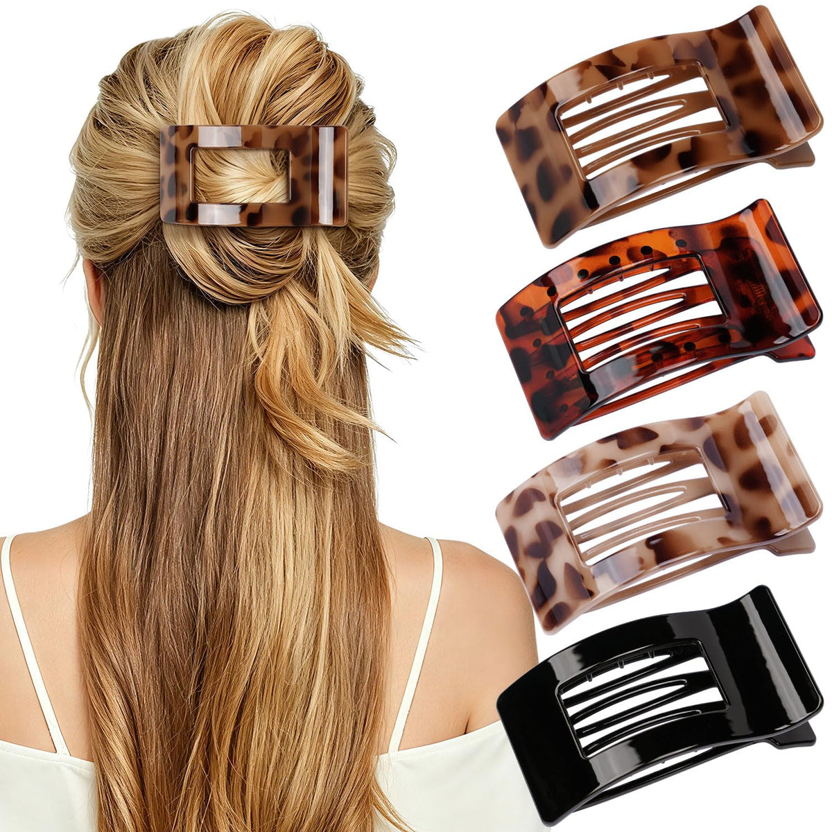 RDUQM gift box with clips arranged, ideal present-ready hair accessory