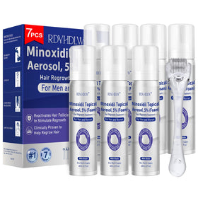 RDVHDLW front packaging showing 5% minoxidil foam and supply benefit