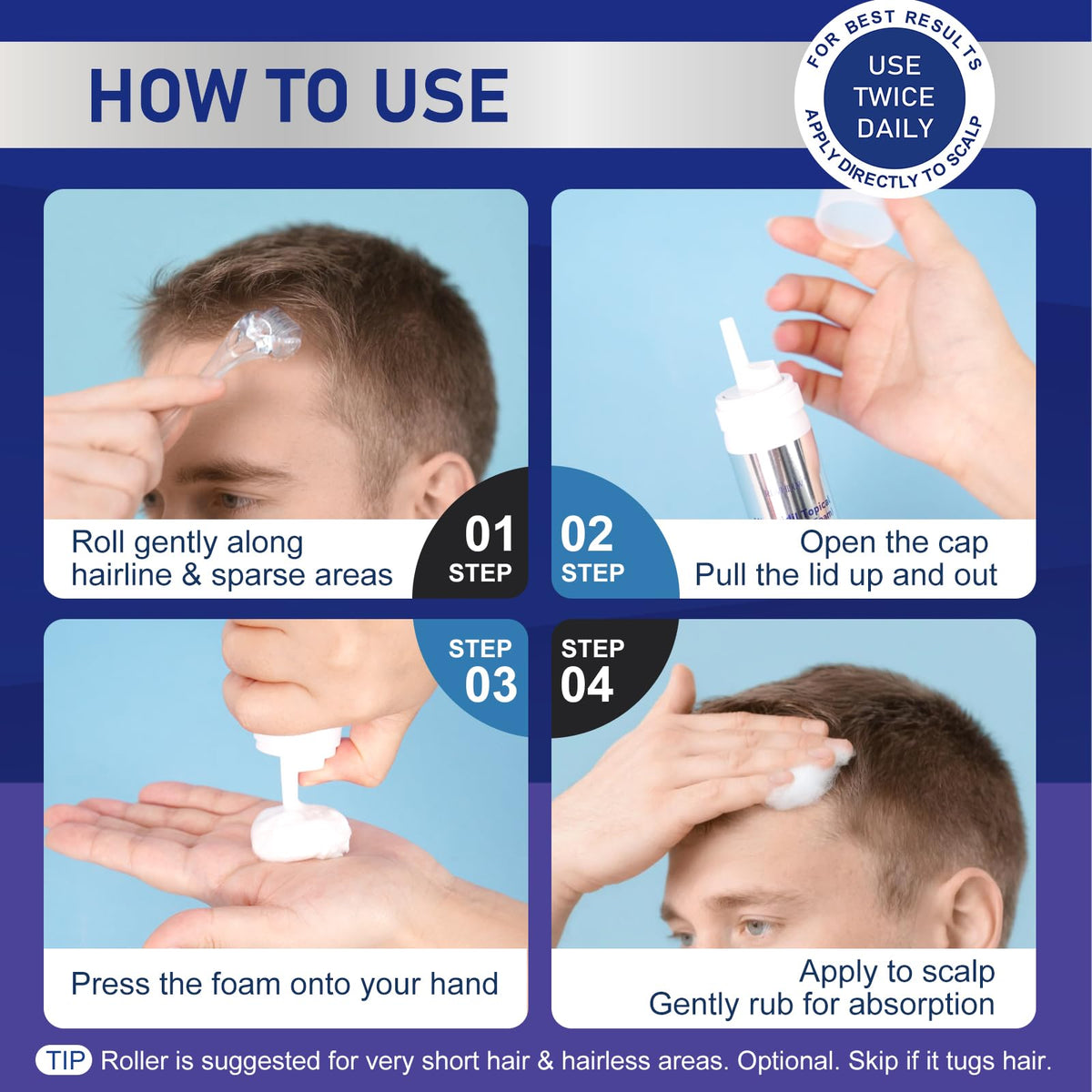 RDVHDLW beard spot application showing even distribution for fuller-looking facial hair