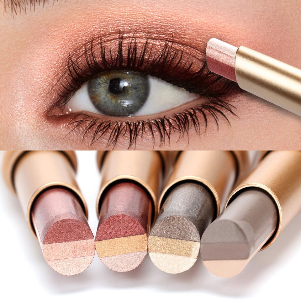 re. misoo front packaging showing four glitter eyeshadow sticks and colors