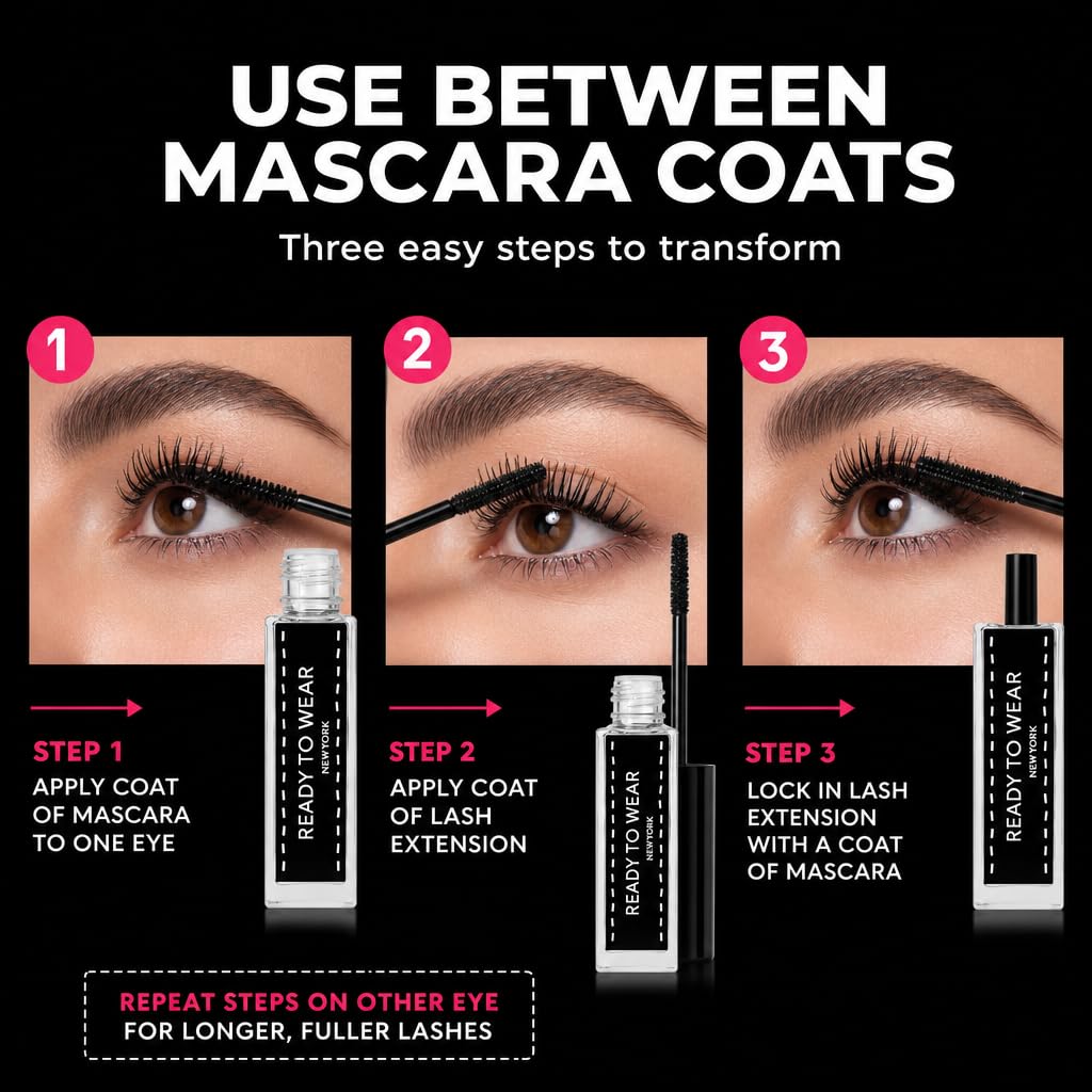 Applying Ready To Wear with mascara for instant longer fuller lashes