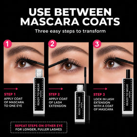 Applying Ready To Wear with mascara for instant longer fuller lashes
