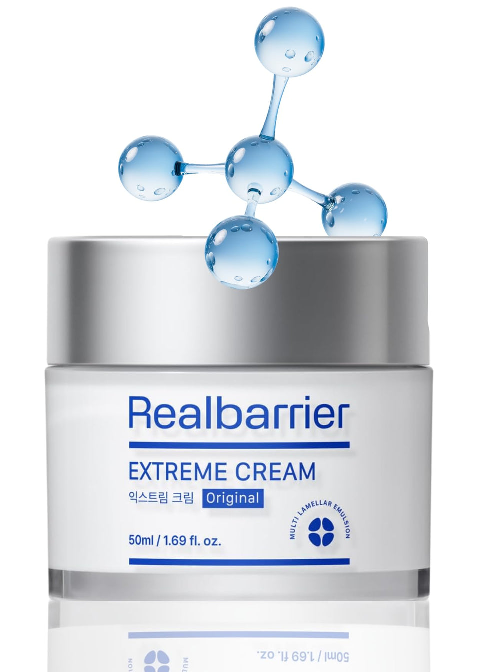 Real Barrier jar front view showing product and branding benefits