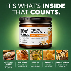 Really Good Blends application on hand showing quick absorption and moisturized skin