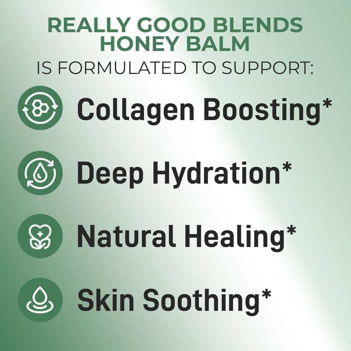 Really Good Blends applying a pea-sized facial spot treatment for targeted relief benefit