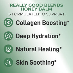 Really Good Blends applying a pea-sized facial spot treatment for targeted relief benefit