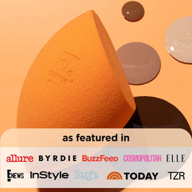 Real Techniques midi powder sponge top view for even powder application
