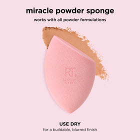 Real Techniques midi sponge pressing loose powder for natural matte setting