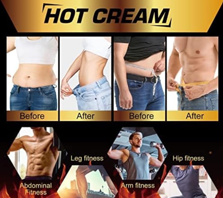 REBODUM cream applied to thighs demonstrating increased local perspiration