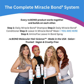 reBOND displayed in bathroom lifestyle setting suggesting salon-quality home treatment