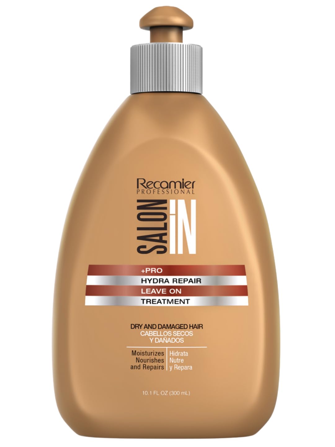 RECAMIER bottle front view showing sleek label and size benefit
