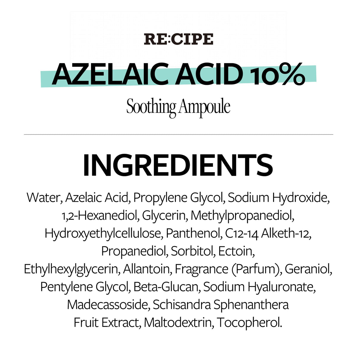 RE:CIPE conceptual before and after image suggesting reduced redness and even tone