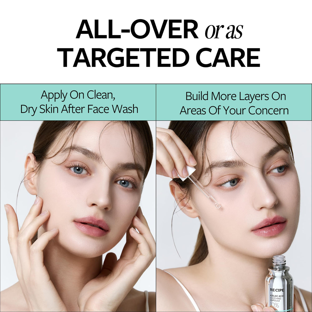 RE:CIPE bottle styled on bathroom vanity conveying everyday routine compatibility