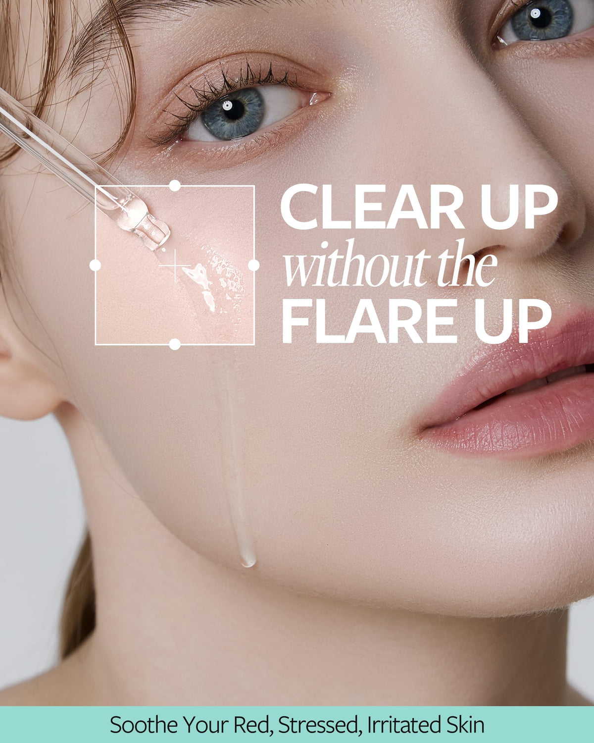 RE:CIPE close-up of ampoule drop showing lightweight, fast-absorbing texture