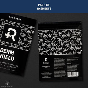 Recovery Aftercare patch worn in shower setting showing waterproof benefit