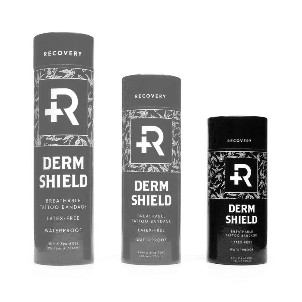 Recovery Aftercare close-up of matte film texture preserving tattoo detail