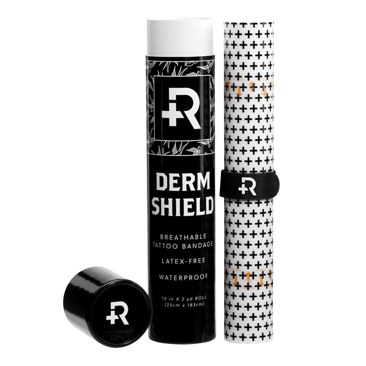 Recovery Aftercare derm shield roll front showing packaging and size benefit