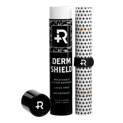 Recovery Aftercare derm shield roll front showing packaging and size benefit