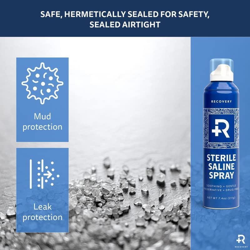 Recovery Aftercare on bathroom shelf suggesting daily aftercare routine