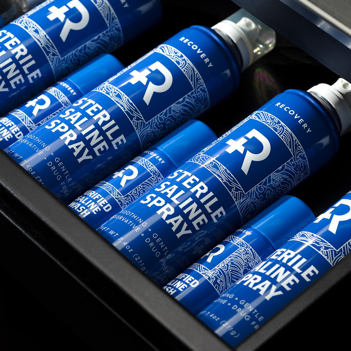 Recovery Aftercare nozzle detail demonstrating 360° spray capability