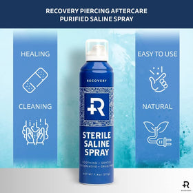Recovery Aftercare next to ruler showing 7.4 ounce size