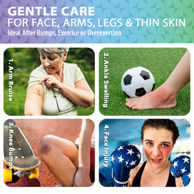 Recuren Plus with bowls of arnica, coconut oil, shea butter ingredients