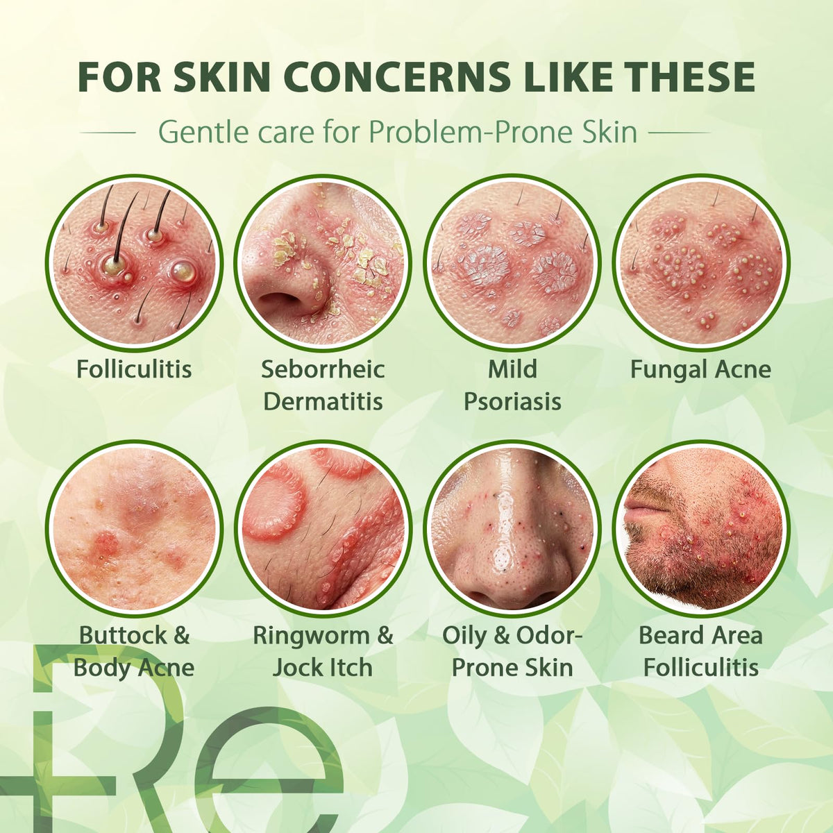 Recuren Plus botanical ingredients display emphasizing natural extracts