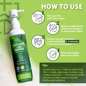 Recuren Plus being massaged into scalp demonstrating soothing action