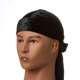 Red by Kiss durag scale on hand showing size and one-size stretch fit