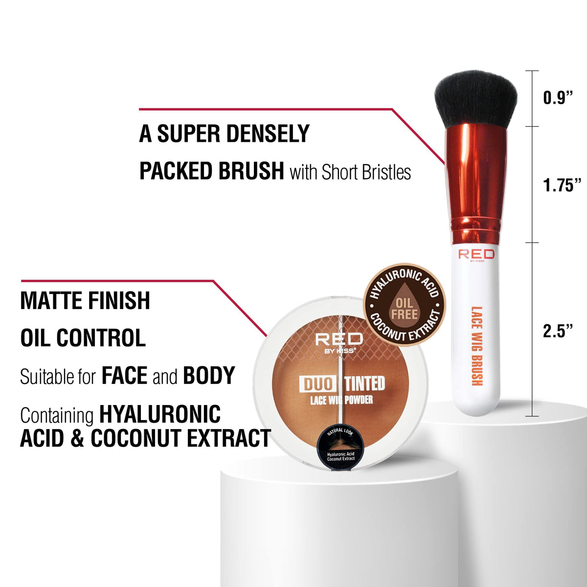Red by Kiss open duo shades demonstrating mix-and-match options for custom color