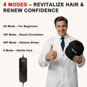 Red Light Hair Growth Cap inner lining showing textile comfort and gentle scalp contact benefit