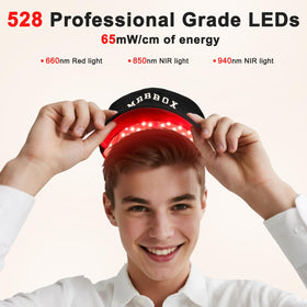 Red Light Hair Growth Cap side profile displaying comfortable fit and secure wear benefit