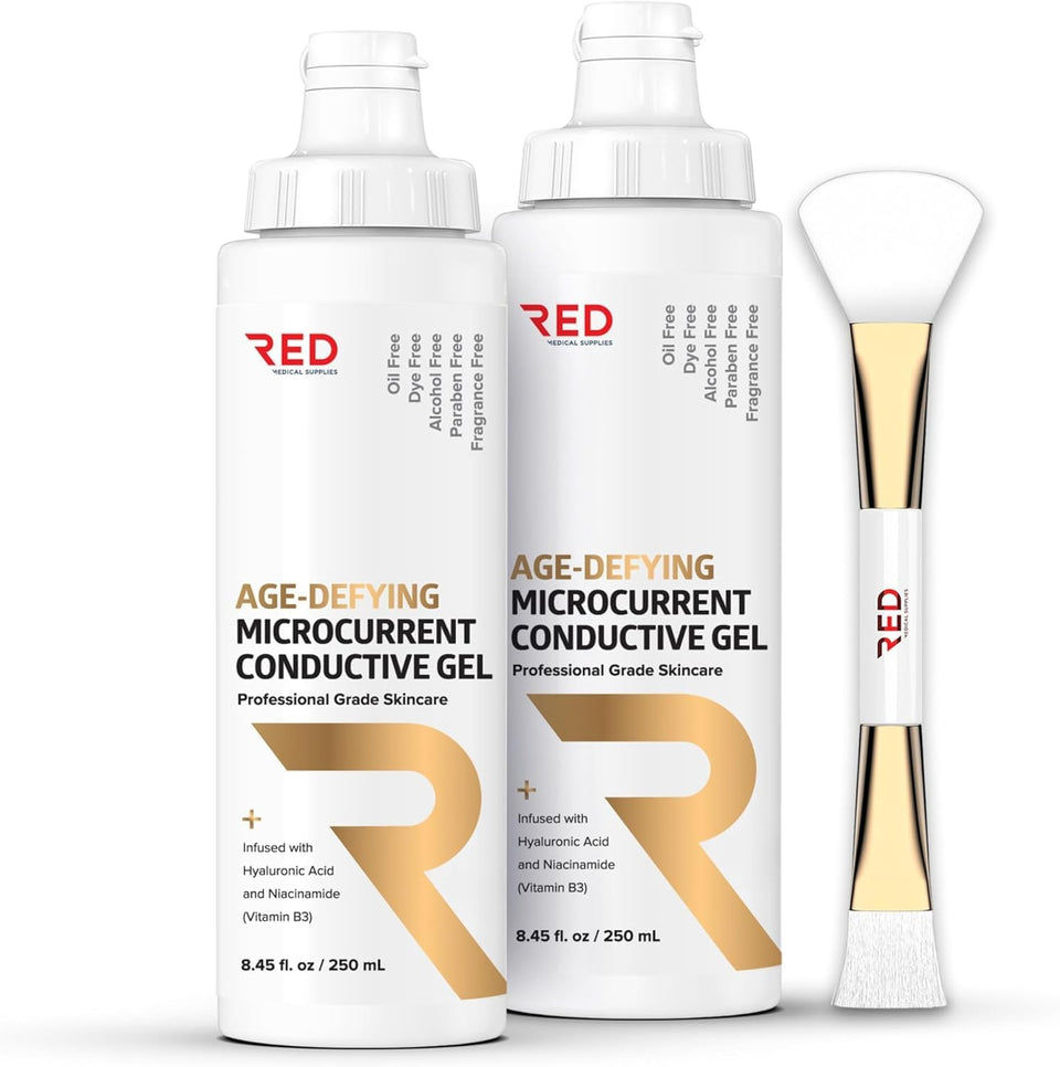 RED Medical Supplies front packaging showing two bottles and applicator for reliable treatments