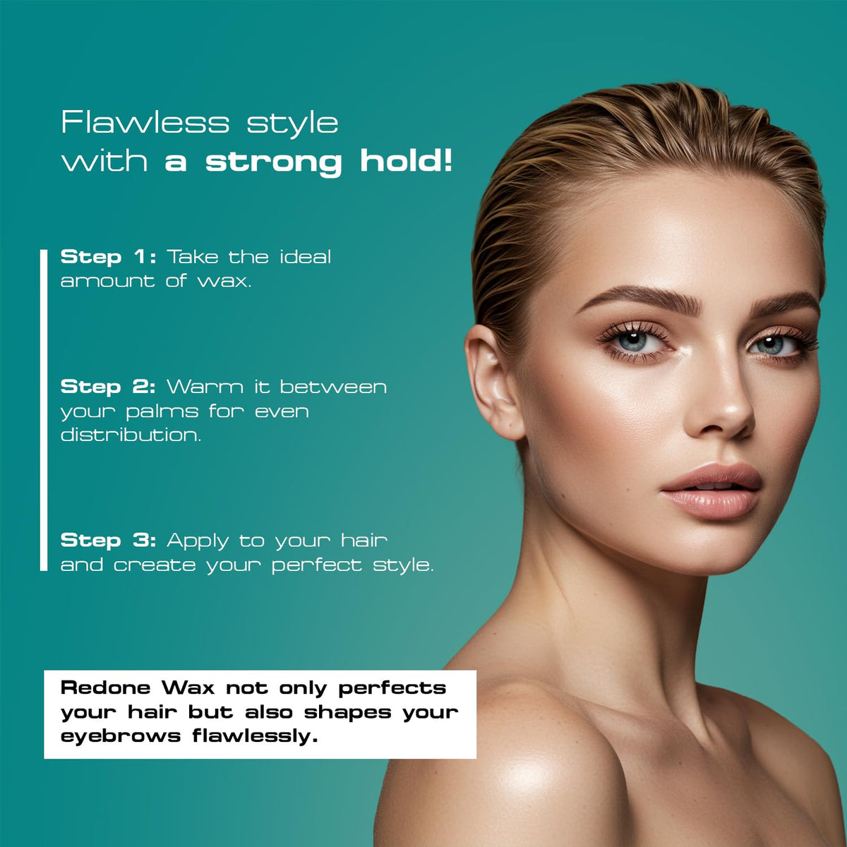 Stylist applying RED ONE to damp hair for softer, reworkable texture and control