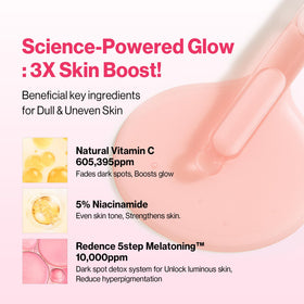 redence serum on hand for scale demonstrating compact 30ml travel-friendly bottle