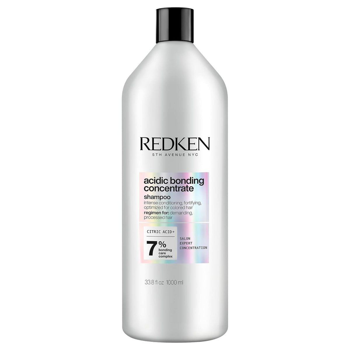 Redken bottle front view showing brand and repair benefit