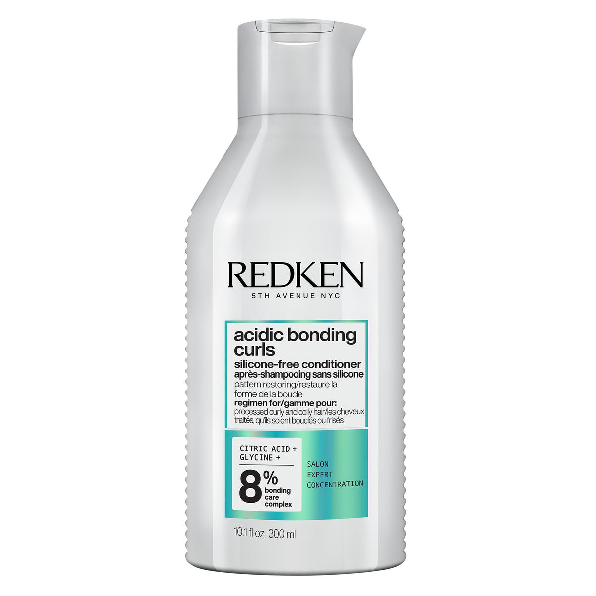 Redken product front packaging showing conditioner and benefits