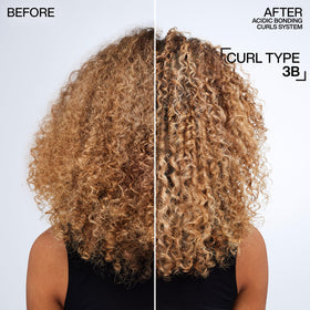 Redken pump and label detail highlighting Curl-Bond Technology advantage