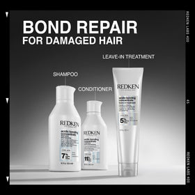 redken leave-in used by stylist in salon demonstrating professional performance