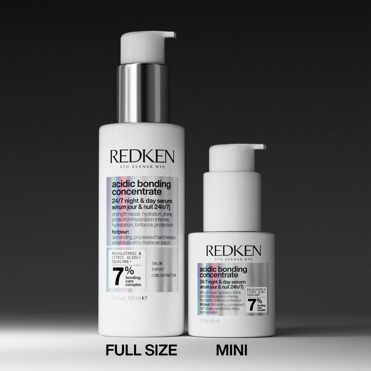 Redken before and after ends comparison showing reduced split ends