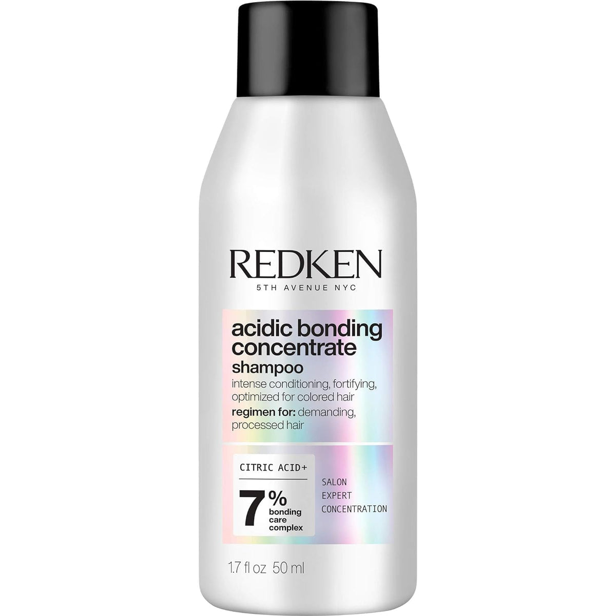 Redken bottle front packaging showing product and benefits