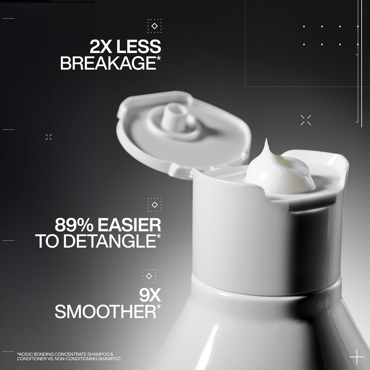 Redken label close-up and dispenser for controlled application